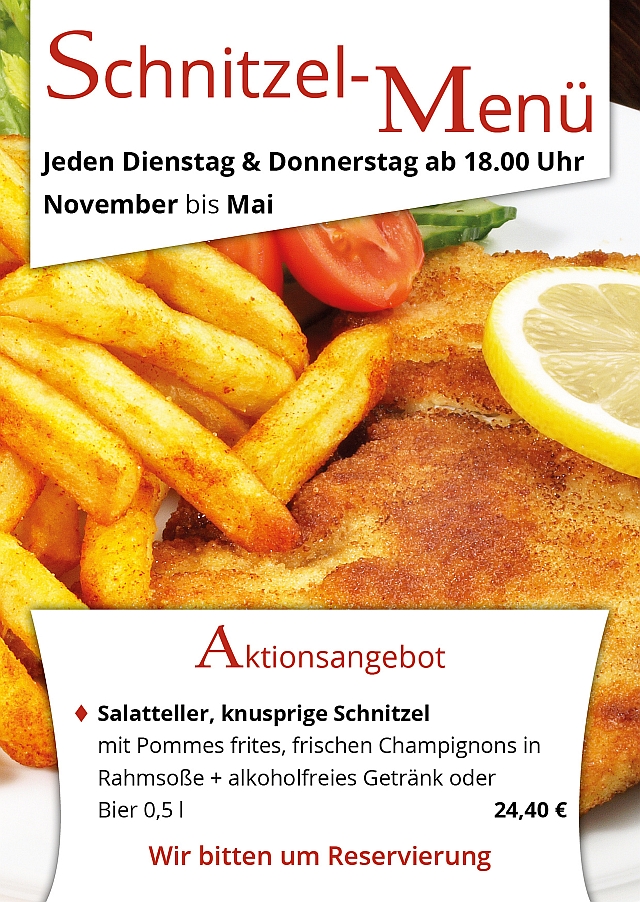 Schnitzelmenü